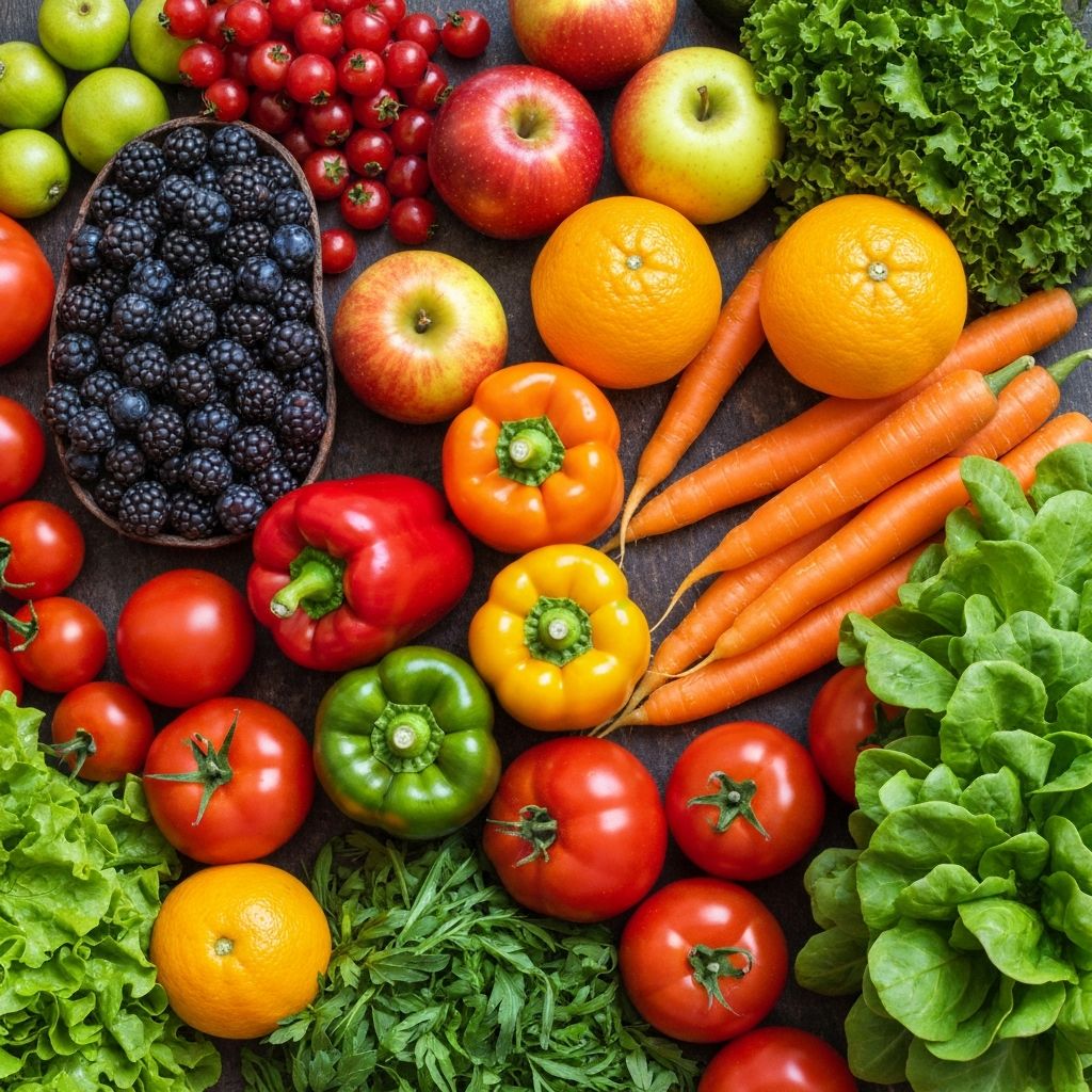 Friss gyümölcsök és zöldségek